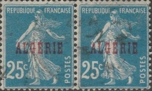 Algeria, #13 Used  Pair From 1924-26