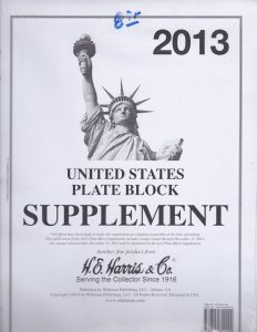 KAPPYS HE HARRIS LIBERTY 1 PLATE BLOCK SUPPLEMENT 2013