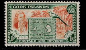 Cook Islands Scott 132 Mint No Gum map stamp