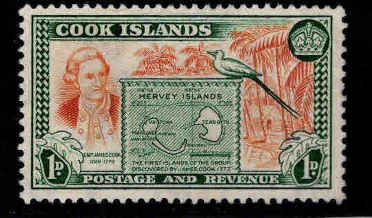 Cook Islands Scott 132 Mint No Gum map stamp