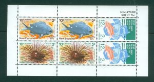 New Zealand. 1979 Souv. Sheet MNH. Health, Fish, Scuba Diving. Scott # B 105a.