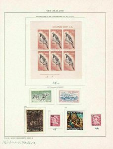 new zealand mounted mint  stamps on 2 sheets ref r8371