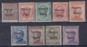 Italy - Venezia Giulia -  Sass. 19-27 cv 430$   MH*