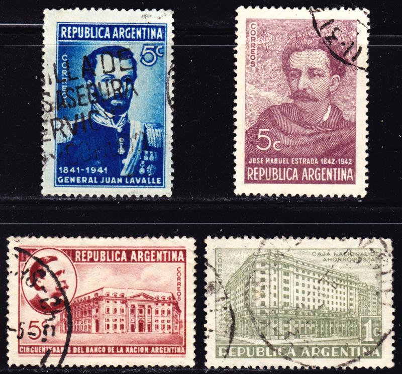 Argentina Scott 478-481   F to VF used.