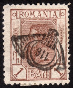 1901, Romania 1b, Used, Nice posthorn cancel, Sc 133