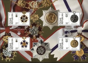 Czech Republic 2018 MNH Stamps Souvenir Sheet Independence Orders Medals