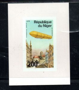 NIGER #C276 1976 200f ZEPPILIN MINT VF NH O.G S/S PROOF