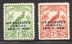 New Guinea Scott 46-47 MNHOG - 1935 Silver Jubilee Issie - SCV $6.50