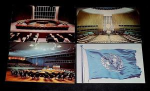 UNITED NATIONS, LOT OF 4 MISCELLANEOUS. POSTAL CARDS ,MNH, NICE!! LQQK!!!