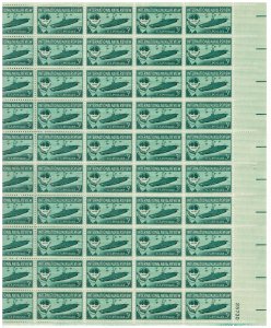 #1091 – 1957 3¢ International Naval Review – MNH OG Sheet
