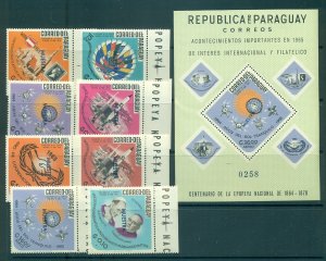 Paraguay - Sc# 919-26a. 1966 Events of 1965. Perf & Imperf. Muestra Overprint.