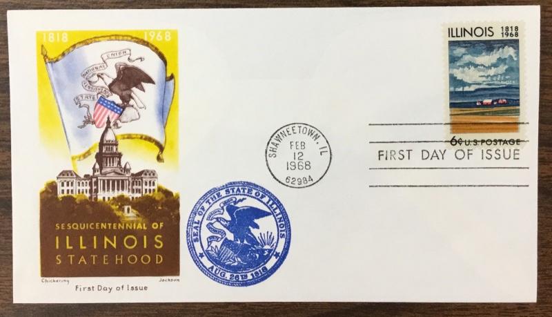 Overseas Mailer  1339   Illinois Statehood.   Jackson  Cover.   Issued in 1968.