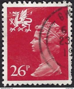 GREAT BRITAIN Wales 1982 QEII 26p Rosine Machin Type I SGW69 FU