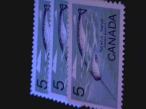 Canada 3 FLUORESCENCES SCOTT 480, 480i, & 480ii MINT VF NH (BS8990-1)