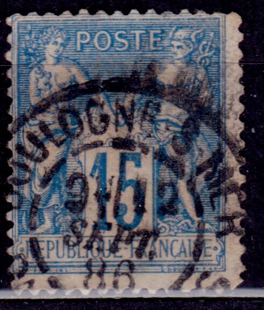 France, 1878, Peace and Commerce, 15c, sc#92, used