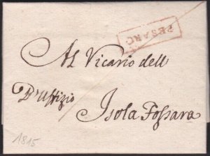 ITALY 1815 folded entire ex PESARO..........................................Y833