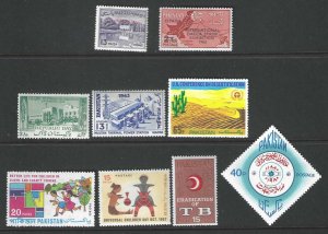 Pakistan 82, 174, 178, 187, 233, 243, 333, 435, 526  Mint SC:$2.90