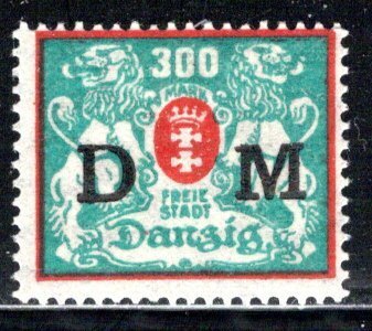 Danzig - Scott # O39a, mint hr