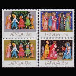 LATVIA 1992 - Scott# 336-9 Christmas Set of 4 NH