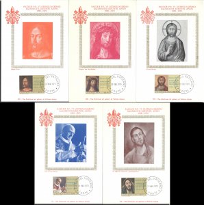 Vatican Sc# 487-491 FDC Set/5 (c)   1970 Pope Paul VI Ordination 50th