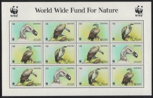 Lesotho WWF Cape Vulture Birds Sheetlet of 3 sets 1998 MNH SC#1091 a-d
