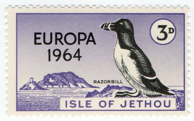 (I.B-JA) Cinderella Collection : Jethou Island 3d (Razorbill) Europa 1964