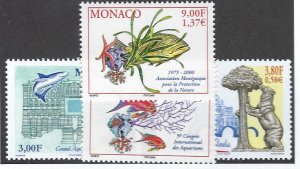 Monaco SC#2177-2178, 2180-2181 MNH VF...Great Opportunity!