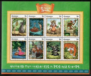 Gambia 1998 - Disney - The Jungle Book - Sheet of 8 Stamps - Scott #2099 - MNH