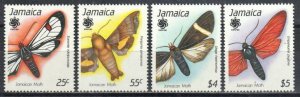 Jamaica Stamp 729-732  - Moths with Expo 90 overprint