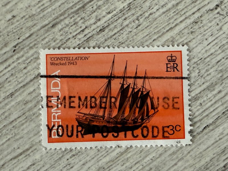 Bermuda #482 Used, 3c, Shipwrecks, 2024 SCV.$1.75