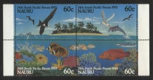 Nauru 1993 South Pacific Forum block Sc# 405a NH