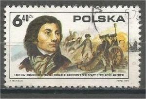 POLAND, 1975, used 6.40z, American Revolution, Scott 2121