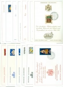 Liechtenstein 1982-1996 Philatelic Service Greeting Xmas cards 15xAsst