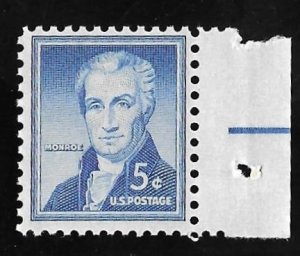 1038 5 cents James Monroe Stamp Mint OG NH VF