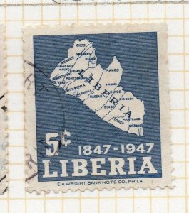 Liberia 1947 Early Issue Fine Used 5c. NW-174547