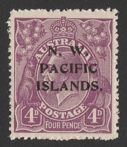 NEW GUINEA - NWPI 1918 KGV 4d violet. MNH **.