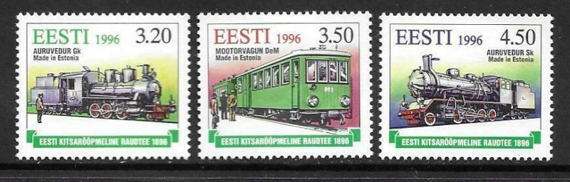 1996   ESTONIA  -  SG. 281 / 283  -  NARROW GAUGE RAILWAY  -  MNH