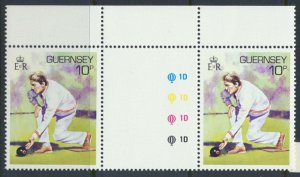 Guernsey  SG 371  SC# 336 Sport Bowls MNH Gutter Pair see scan 