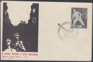 POLAND Sc # 1132 FDC 20th ANN of WARSAW GHETTO UPRISING