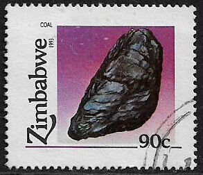 Zimbabwe #680 Used Stamp - Minerals -  Coal