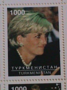 TURKMENISTAN STAMP: 1997- PRINCESS DIANA-THE BEAUTY OF  PRINCESS-MINT NH