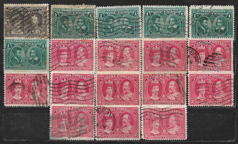 COLLECTION LOT OF 18 CANADA 1908+ STAMPS CV = $71 CLEARANCE