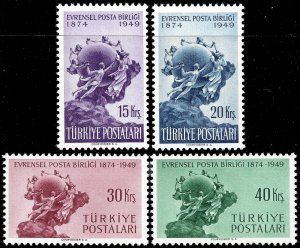Turkey #996-99  MNH - UPU 75th Anniversary (1949)