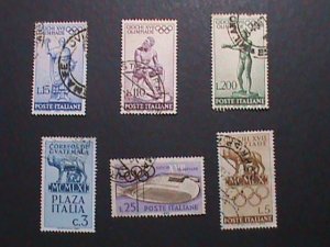 ​ITALY- 1960-17TH OLYMPIC GAMES -USED STAMPS VERY FINE WE SHIP TO WORLD WIDE