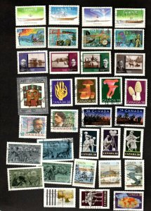 CANADA USED SET OF 34 COMMEMORATIVE STAMPS ISSUED 1989