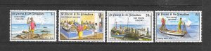 FISH - ST VINCENT #1736-9 FISHING INDUSTRY MNH