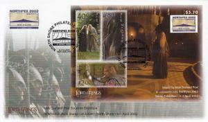 New Zealand 2002 FDC Scott #1755c Gandalf, Sarumen, Guardian of Riverdell, Bo...