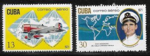 Cuba C247-C248 35th Camaguey - Seville Flight set MNH