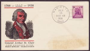  837 Northwest Territory cacheted FDC