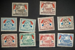 Paraguay #508-516 H  part set 9 of 12